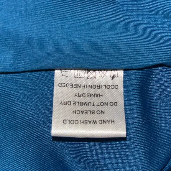 Remi x Revolve Blue Draped Ruched Maxi Skirt Size 2X | Lined High Slit Skirt - Picture 6 of 9